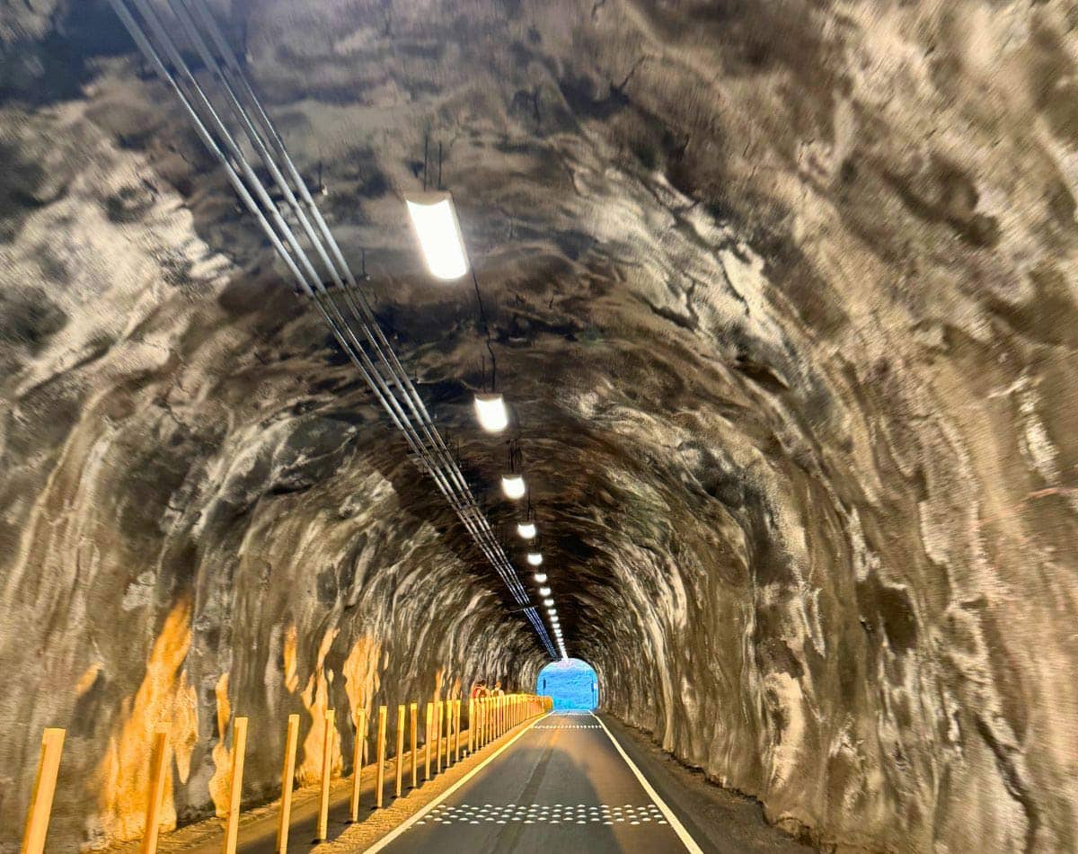 Tunnel entrance at the Diamond Head Crater on Oahu Hawaii.