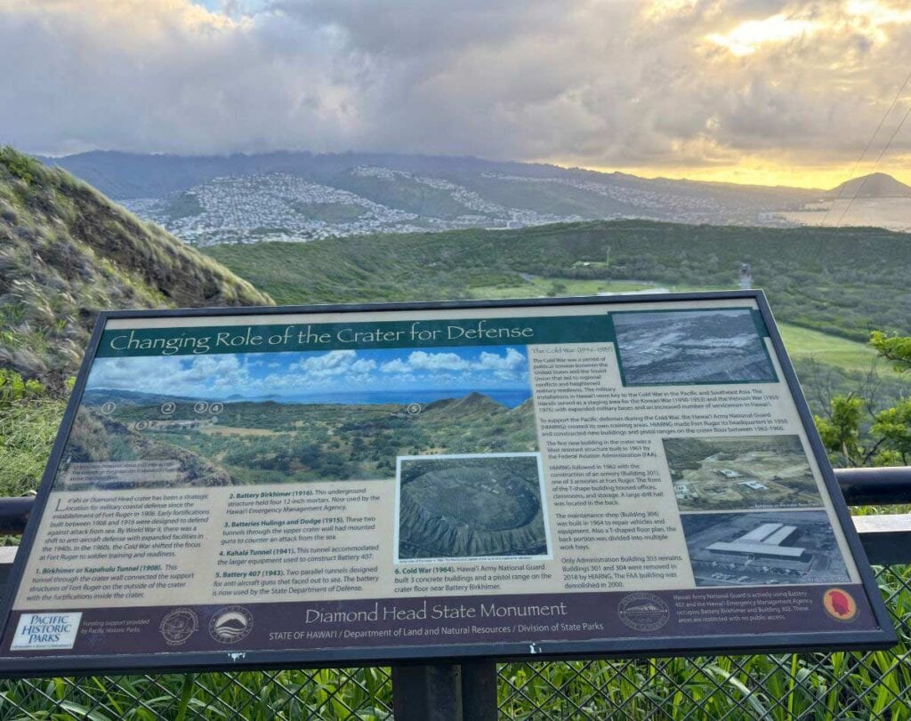 A Map of Diamond Head Crater.